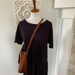 Anthropologie T. La black tunic-style top.